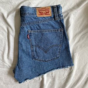 Levi’s high waisted jean shorts